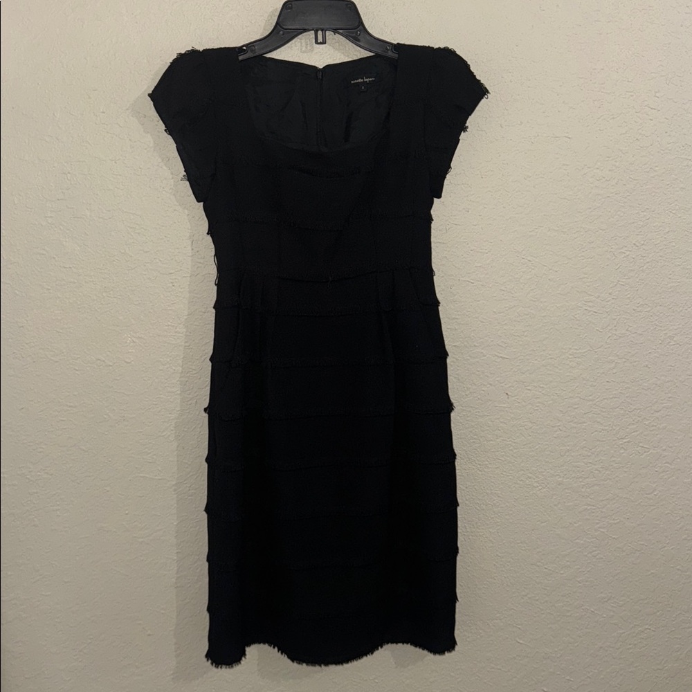 Nanette Lepore Fringed Classic Black Dress size 0